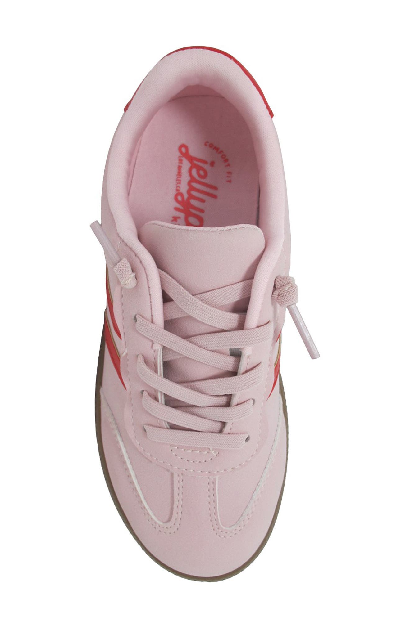JELLYPOP Kids' Mochika Low Top Sneaker, Alternate, color, Lightt Pink / Red