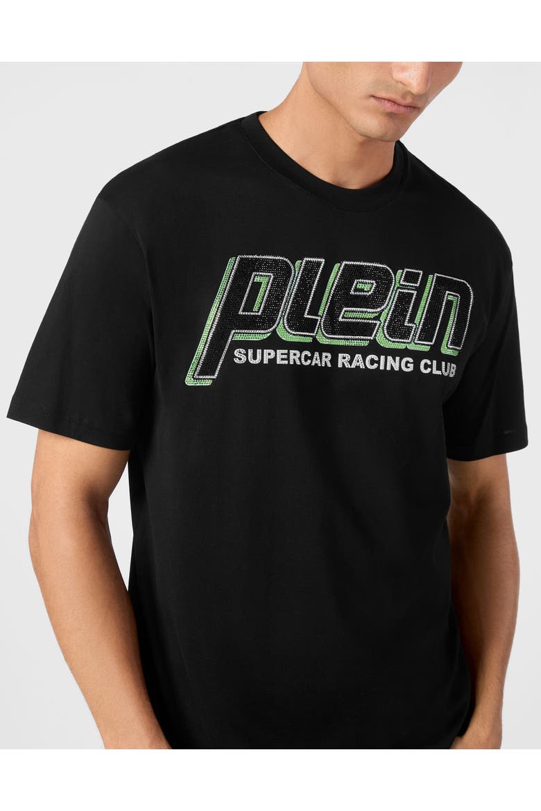 Jersey T-Shirt Round Neck Ss Strass Racing Club Men, Alternate, color, black
