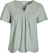 Lucky Brand Lace Trim Top