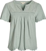 Lucky Brand Lace Trim Top