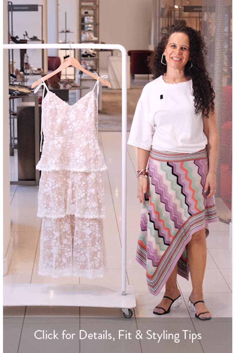 April Tie Strap Tiered Lace Cocktail Dress video