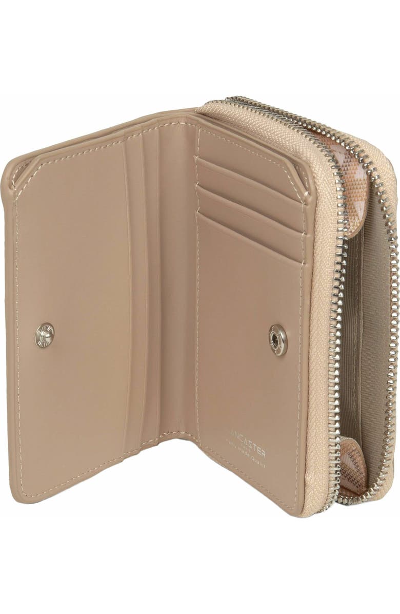 Lancaster Back-to-Back Zipped Wallet Ikon, Alternate, color, Beige
