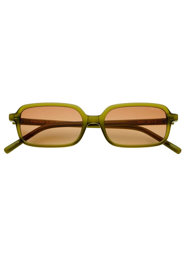 Miki Rectangular Sunglasses, Main, color, Olive