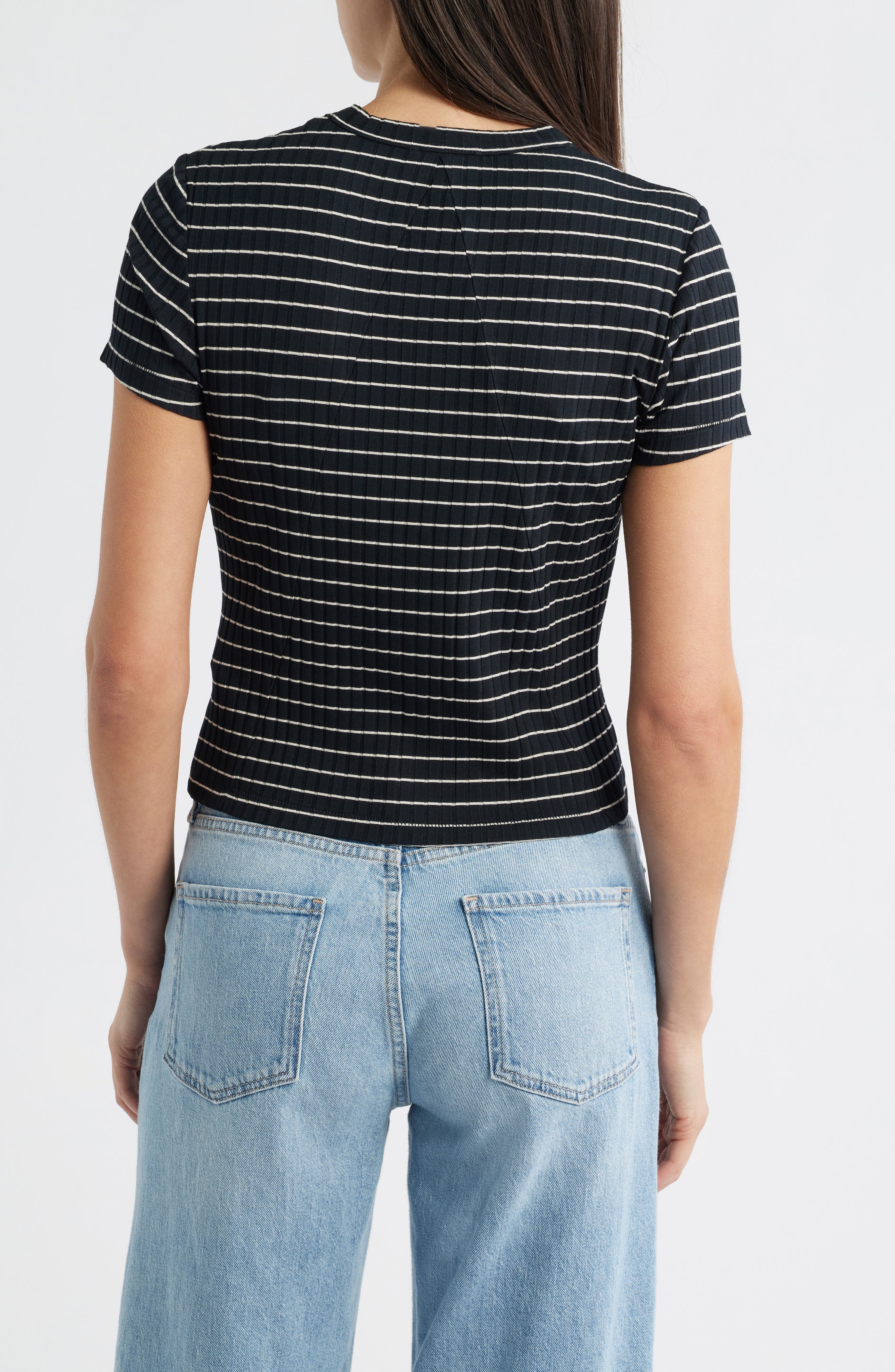 Luca Stripe Rib Baby T-Shirt - image 2