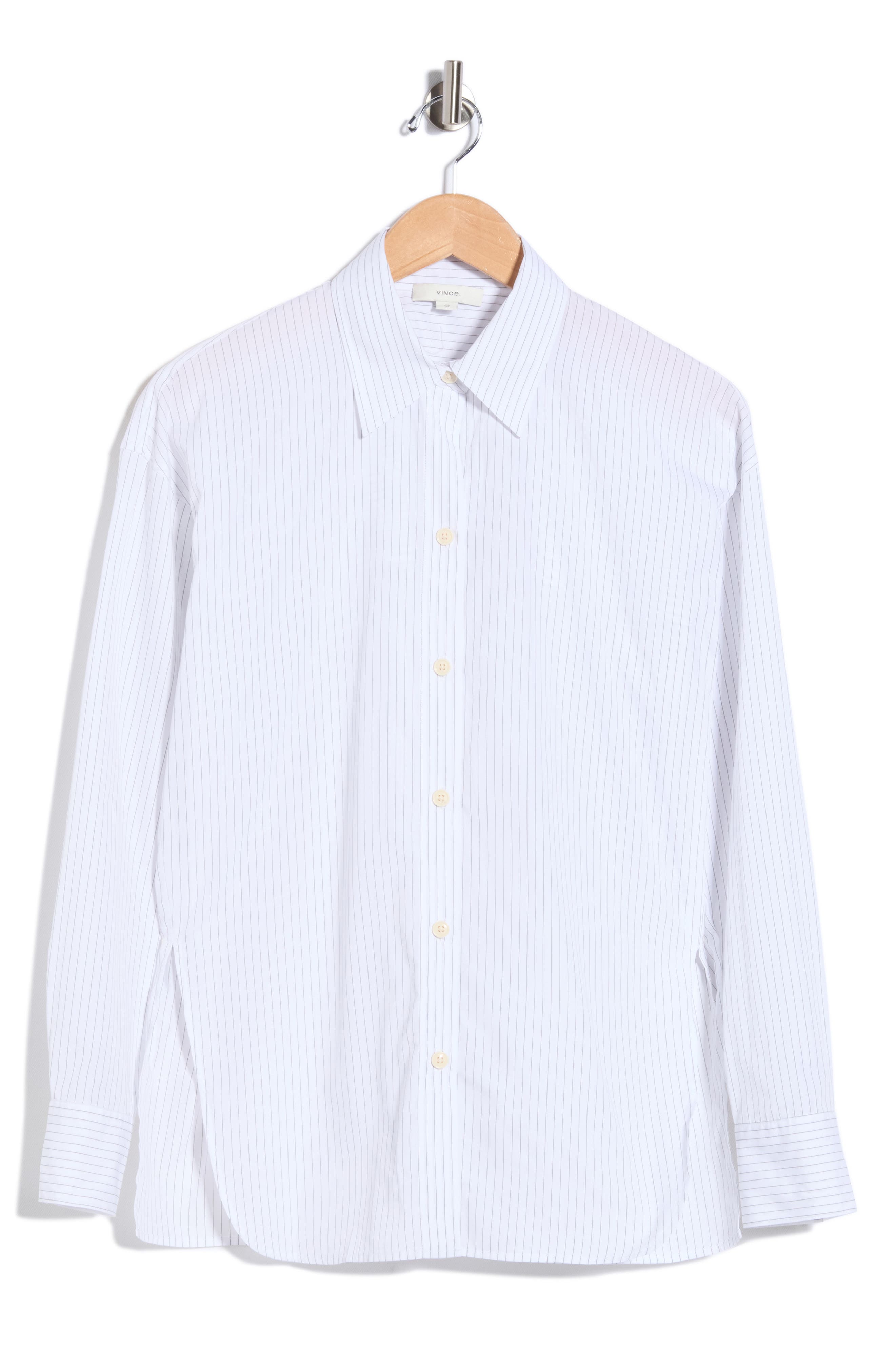 Striped Cotton Button Down Shirt