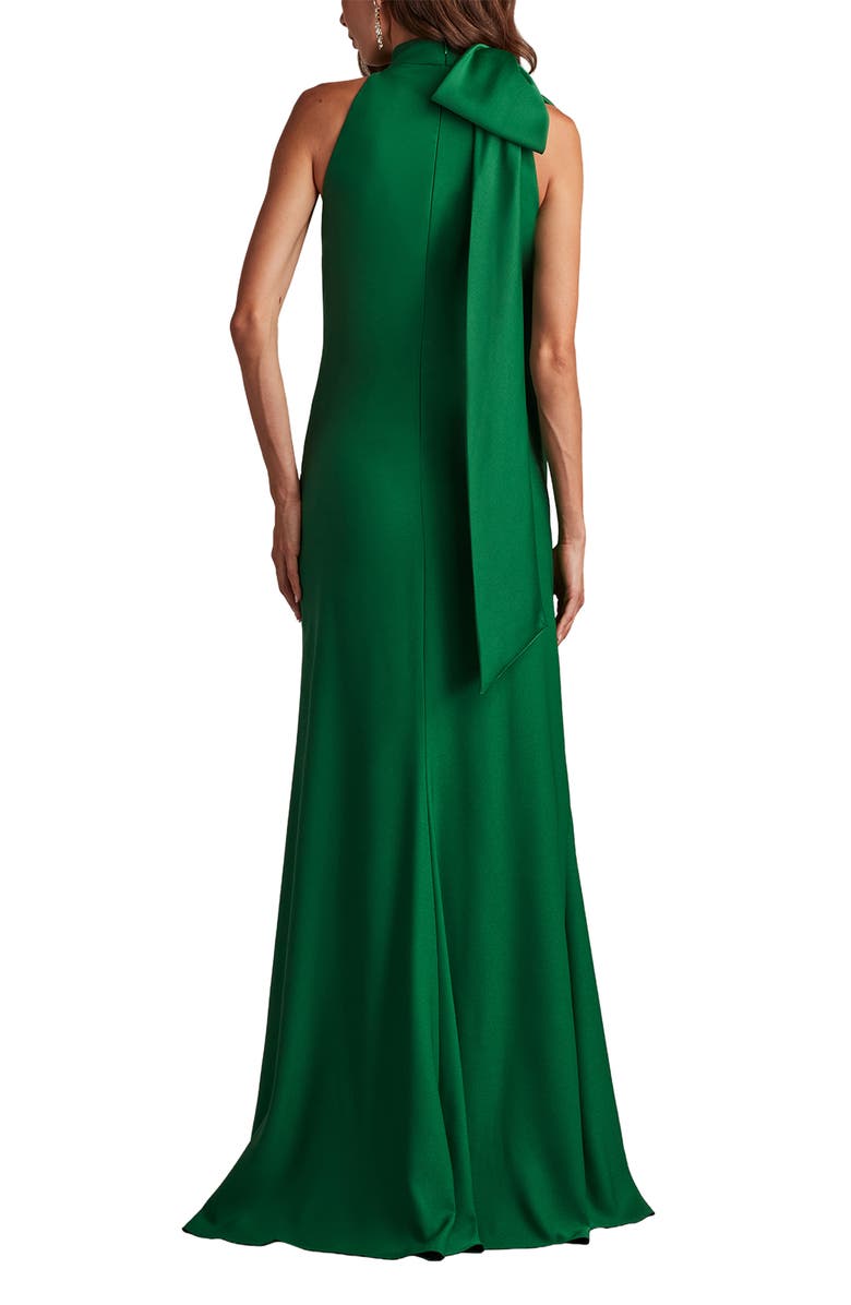 Tadashi Shoji Bow Detail Sleeveless Gown, Alternate, color, Bamboo