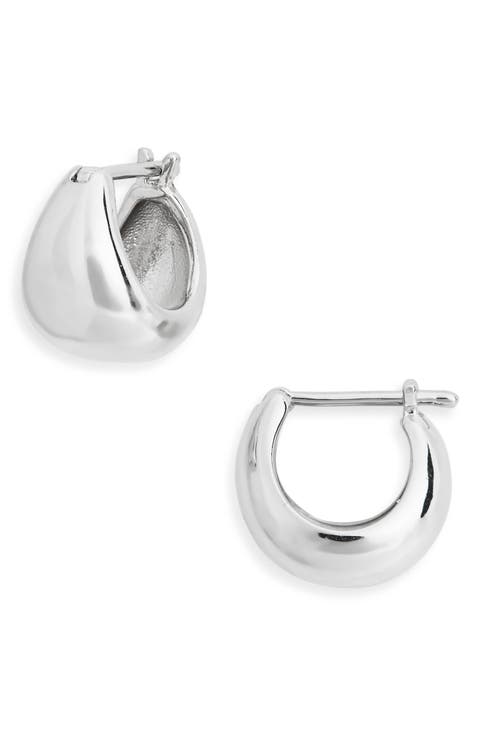 Wide Tapered Hoop Earrings