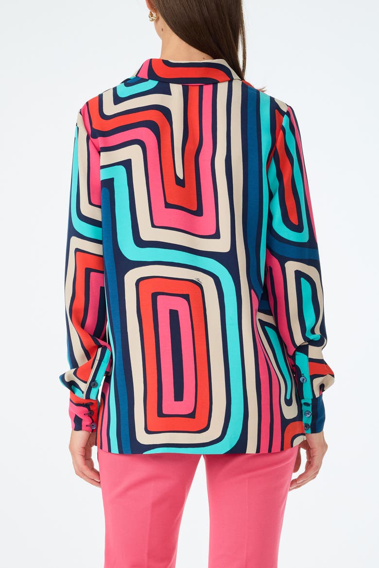 Montero Geometric Button-Up Top, Alternate, color, Multi