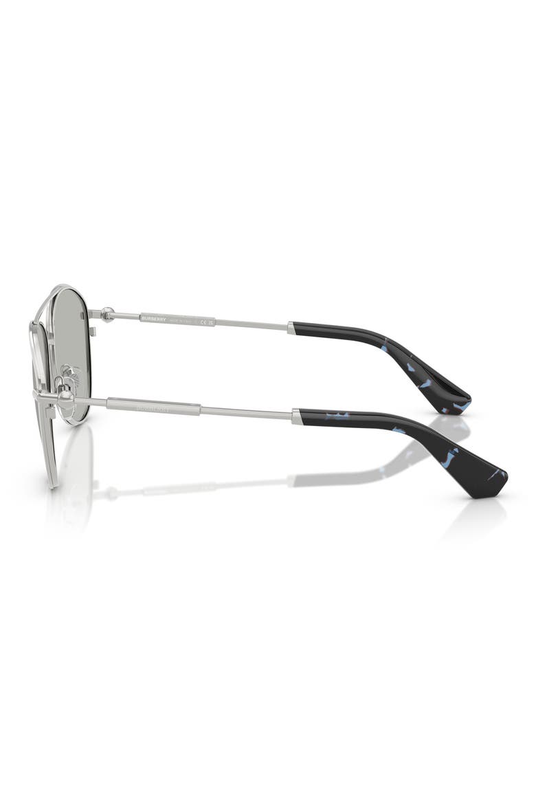 59mm Pilot Sunglasses, Alternate, color, SILVER