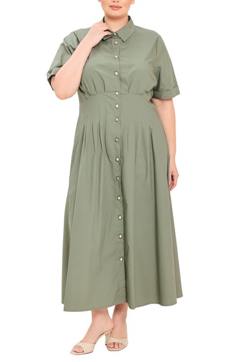 Button Down Midi Dress