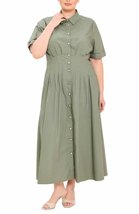 Button Down Midi Dress