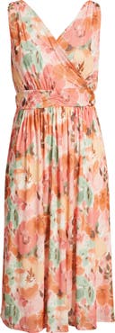 Loveappella Floral Print Swing Dress