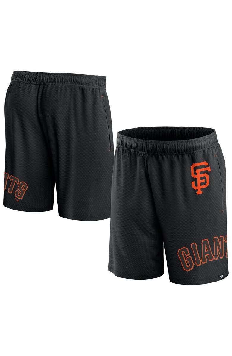 FANATICS Men's Fanatics Branded Black San Francisco Giants Clincher Mesh Shorts, Main, color, Black