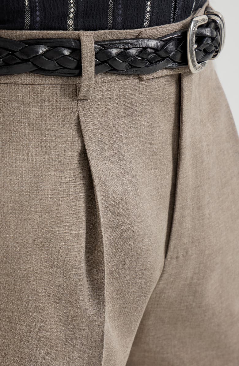 Brunello Cucinelli Trousers with pleats, Alternate, color, Light Brown