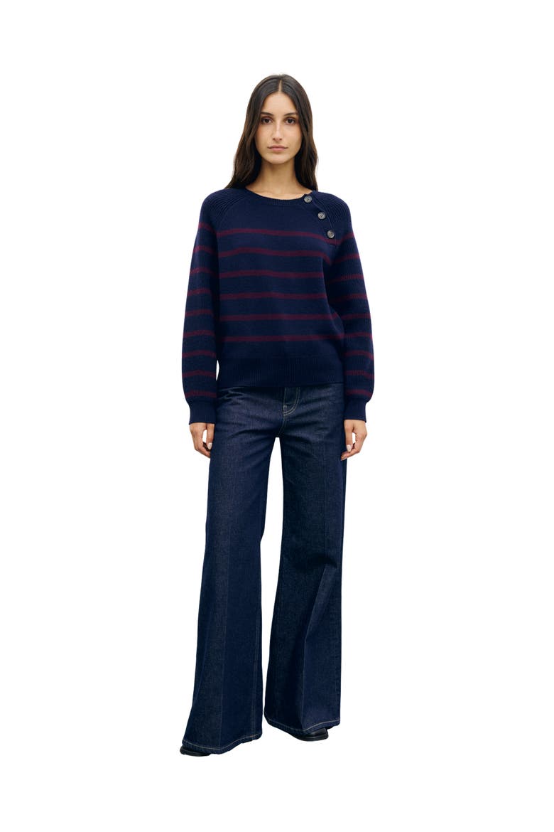 Reny Merino Wool Jumper, Alternate, color, Navy Blue