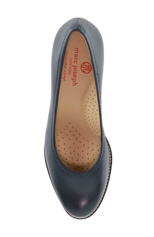 Marc Joseph New York NYC Leather Pump, Alternate, color, Navy Napa