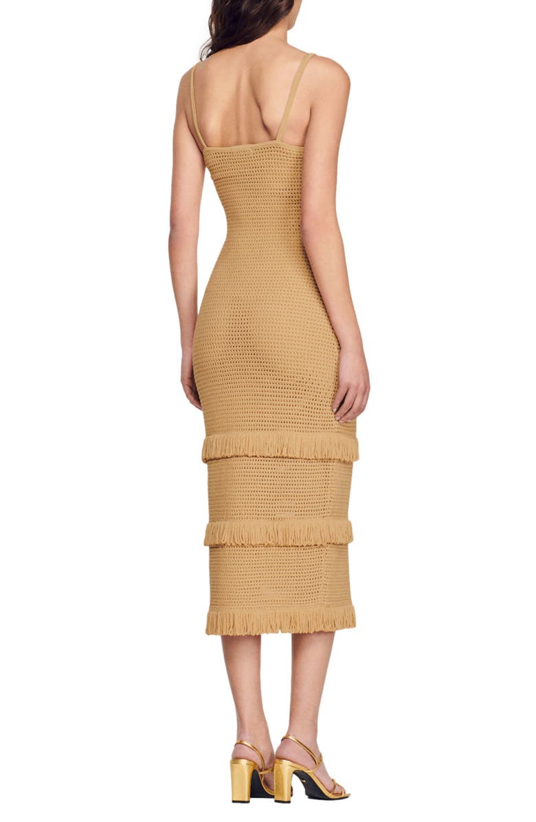 SANDRO Anvers Pointelle Knit Dress, Alternate, color, 