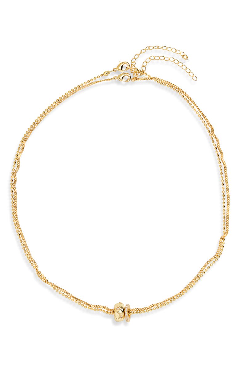 Leith Mix & Match Cubic Zirconia Charm Necklace Set, Alternate, color, Clear- Gold