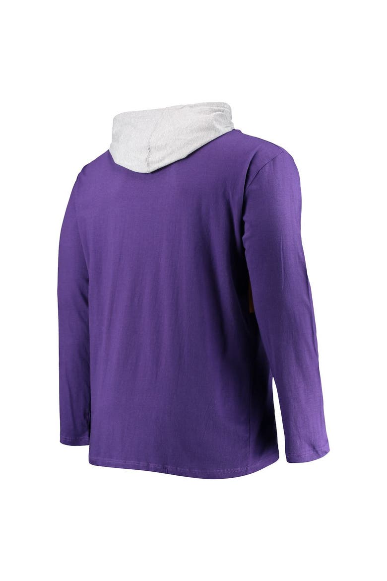 Men's Fanatics Branded Purple Minnesota Vikings Big & Tall Logo Hoodie Long Sleeve T-Shirt, Alternate, color, Purple