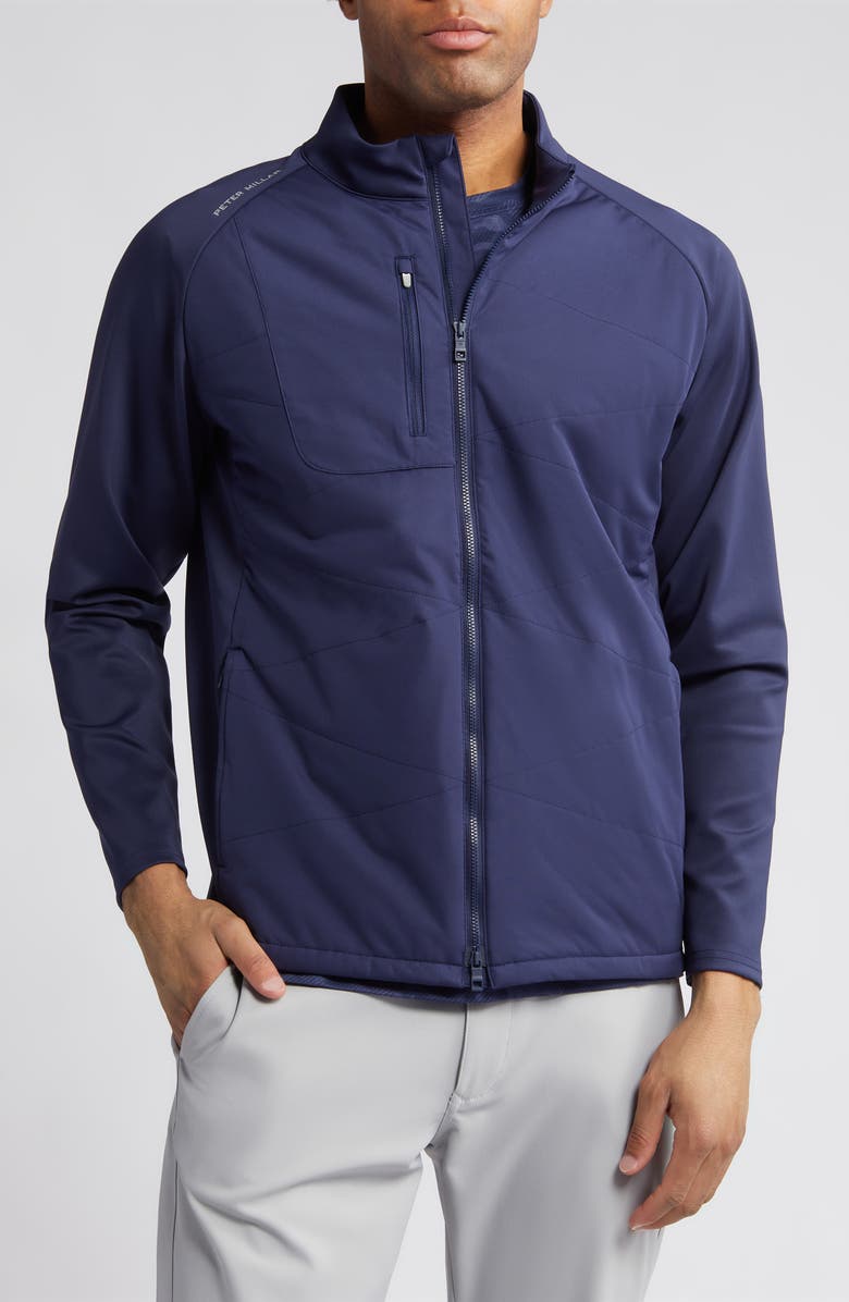 Peter Millar Merge Water Resistant Hybrid Jacket, Alternate, color, Navy