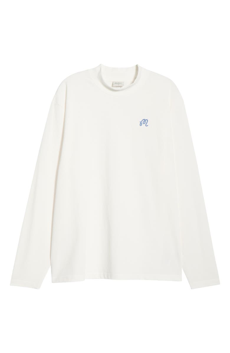 Malbon Golf Upland Mock Neck Long Sleeve T-Shirt, Main, color, Snow White
