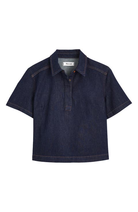 Boxy Denim Polo