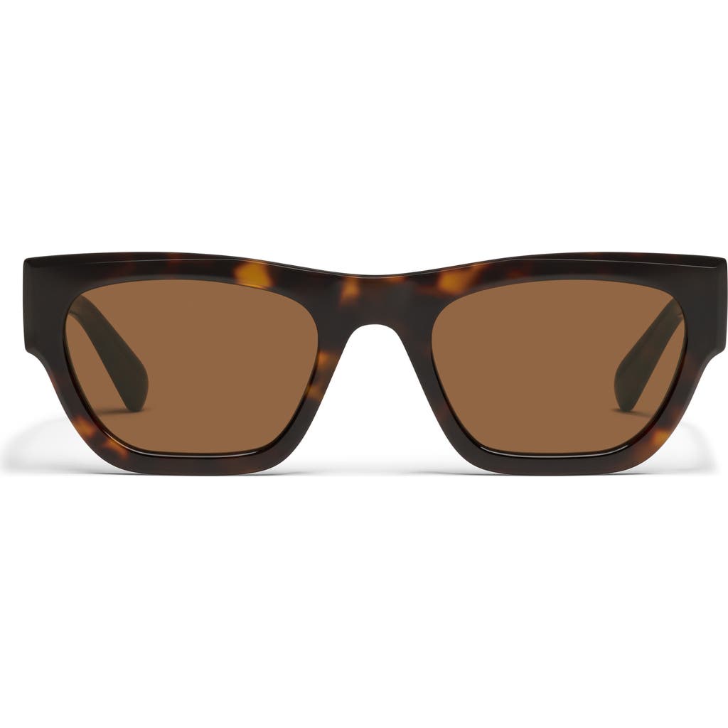 QUAY Nice Try 54mm Square Sunglasses in Dark Tort/brown at Nordstrom