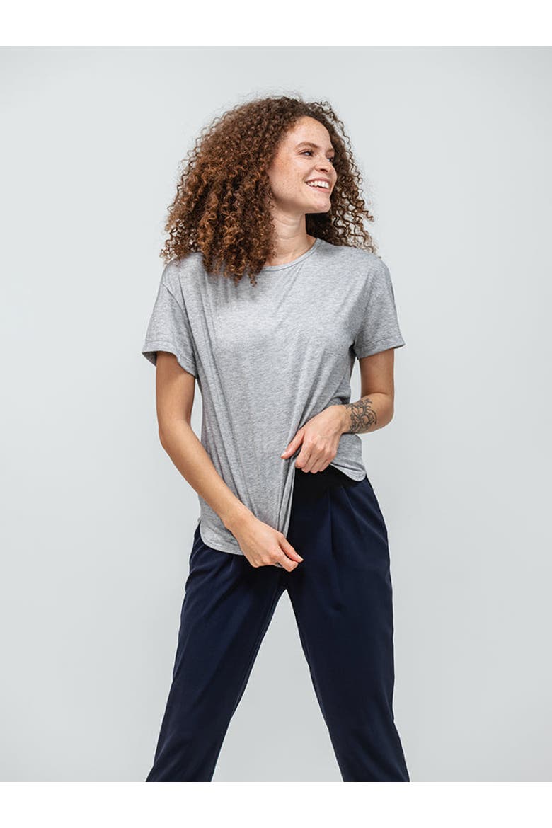 Women's Composite Merino Boxy Tee, Alternate, color, Pale Grey Heather