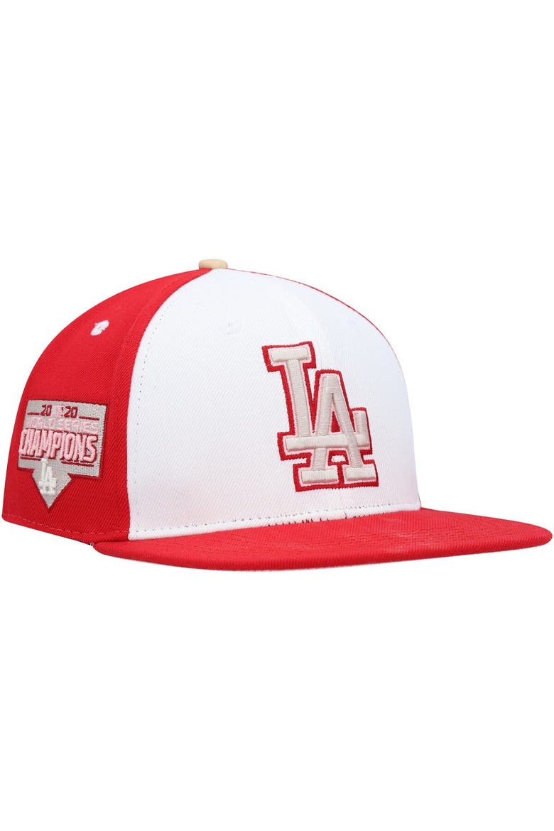 Men's Pro Standard  White/Red Los Angeles Dodgers Strawberry Ice Cream Drip Snapback Hat, Alternate, color, White