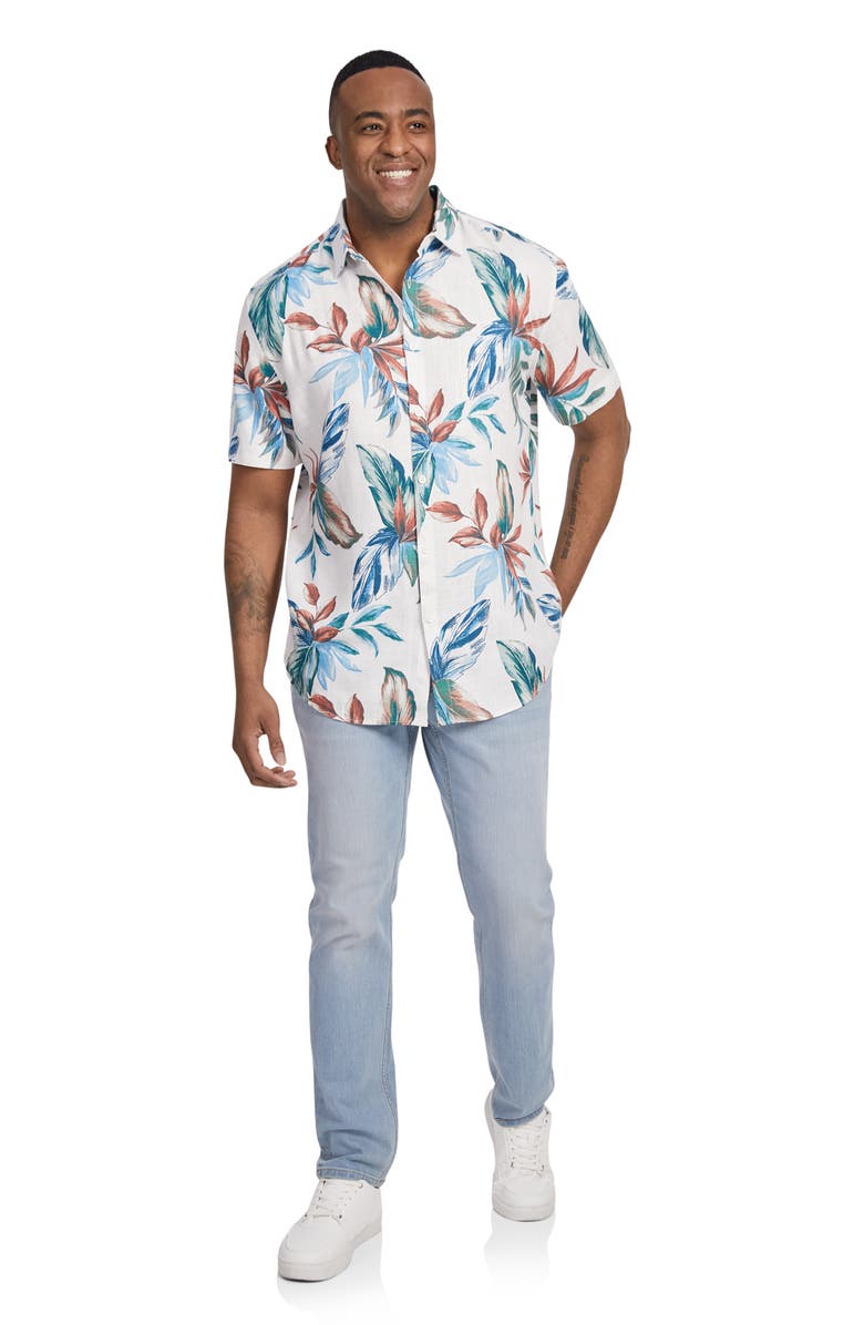 Johnny Bigg Monaco Floral Short Sleeve Button-Up Shirt, Alternate, color,