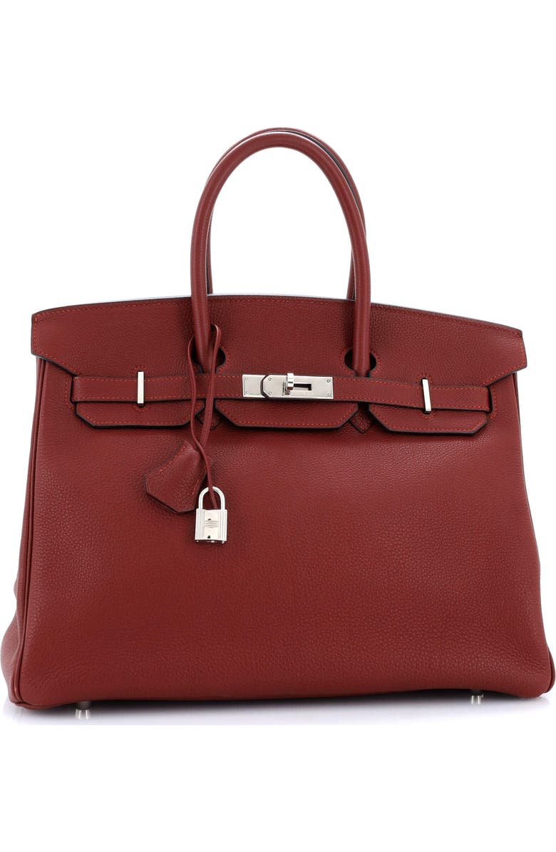 Pre-Owned Hermes Birkin Handbag Red Togo with Palladium Hardware 35, Alternate, color, Rouge H