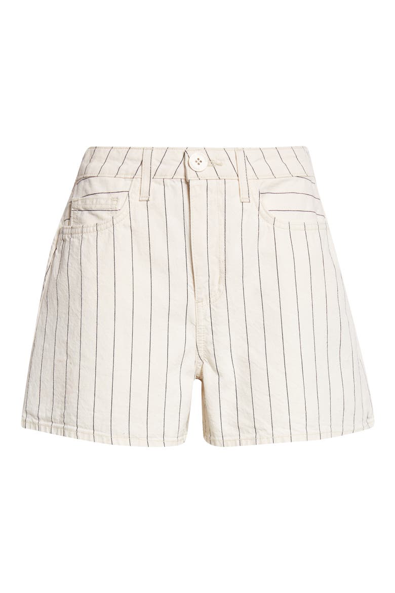 Lissania Pinstripe Shorts, Alternate, color, ECRU/ NAVY STRIPE