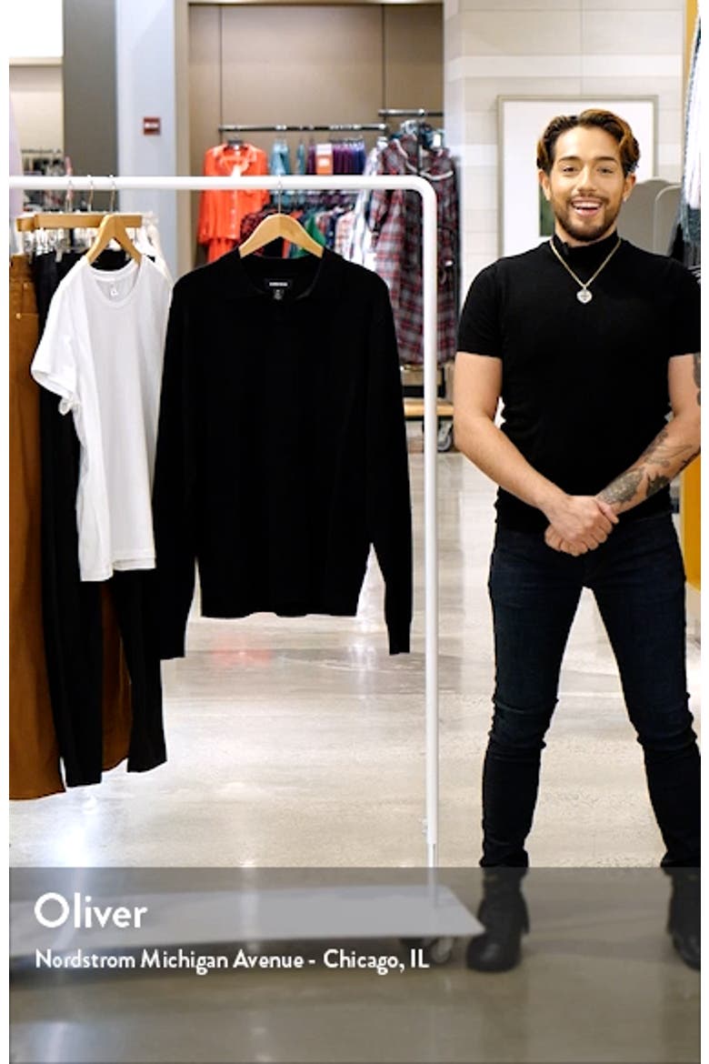 Long Sleeve Johnny Collar Polo Sweater video