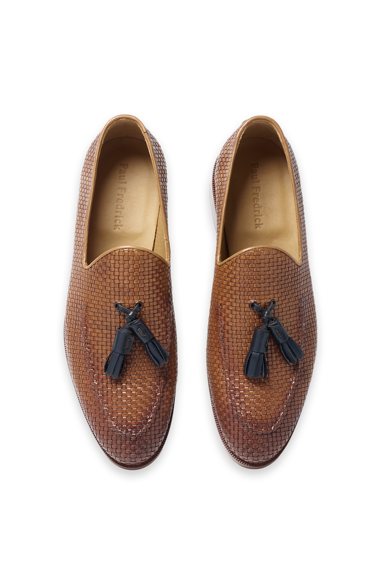 Paul Fredrick Chester Tassel Loafer, Alternate, color, Chestnut