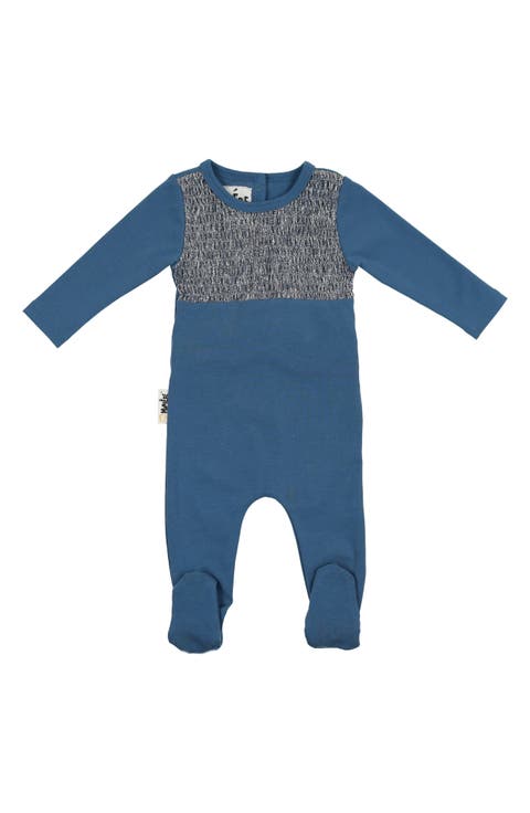 Metallic Smocked Bodice Footie (Baby)