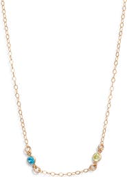 Set & Stones Multibirthstone Station Necklace