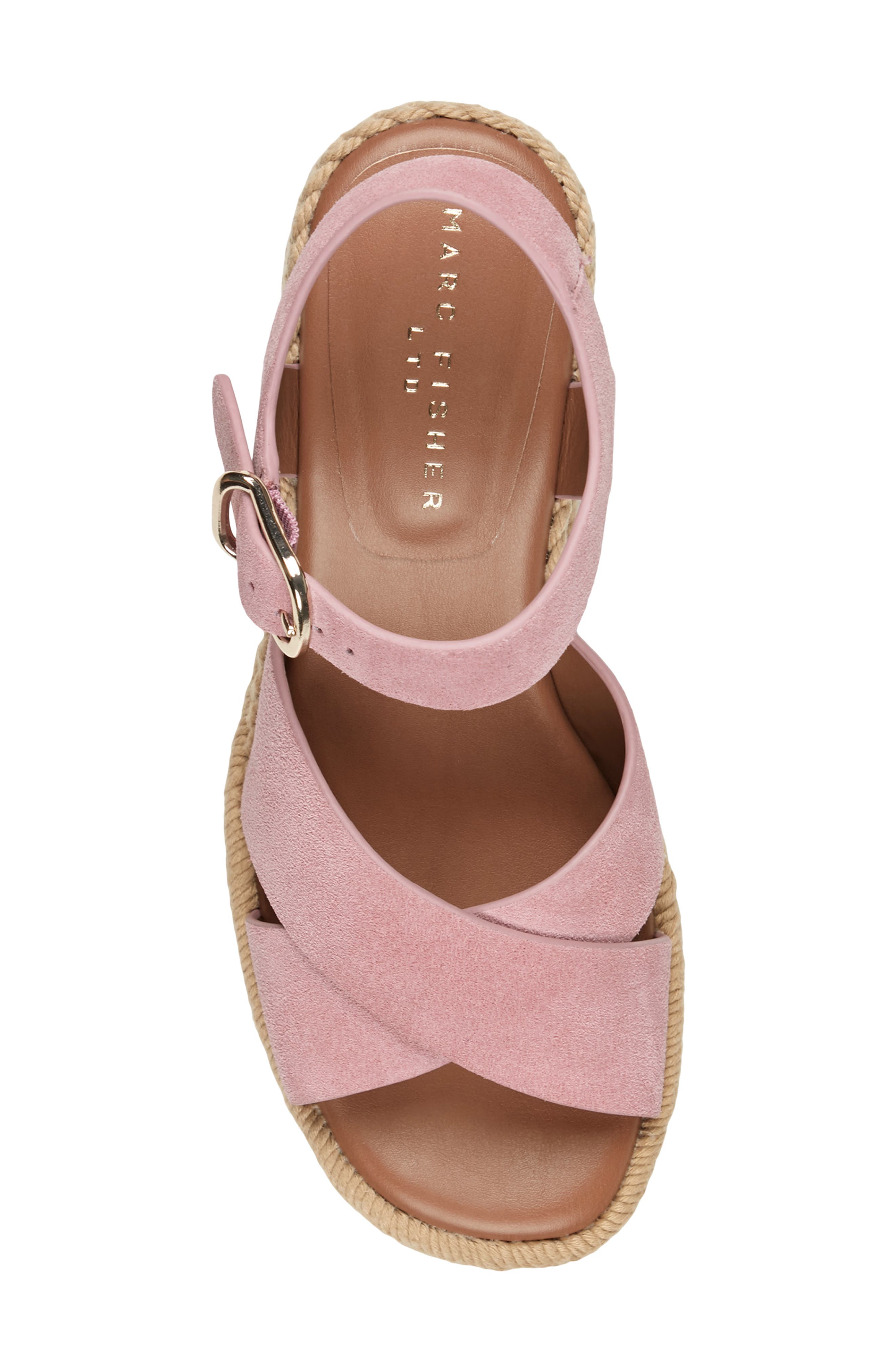 Pasion Espadrille Ankle Strap Platform Wedge Sandal, Alternate, color, MEDIUM PINK