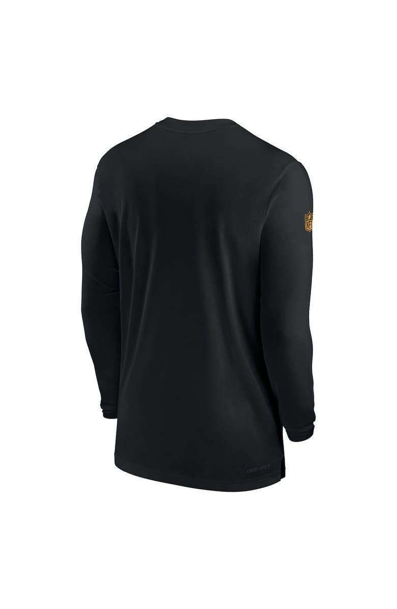 Nike Men's Nike Black Pittsburgh Steelers Sideline Coach Performance Long Sleeve T-Shirt, Alternate, color, 