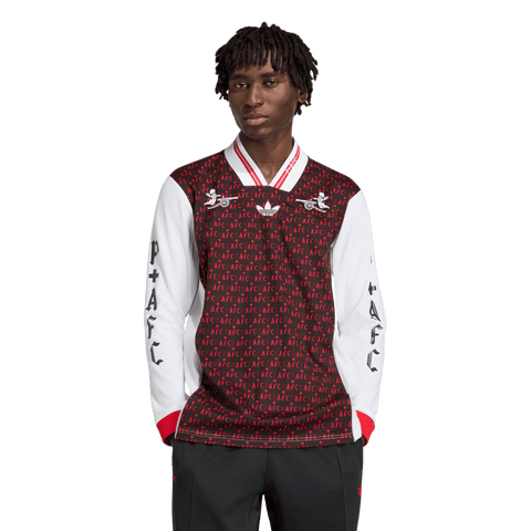 Men's adidas  Black Arsenal x Places+Faces Lifestyler Long Sleeve Fashion Jersey