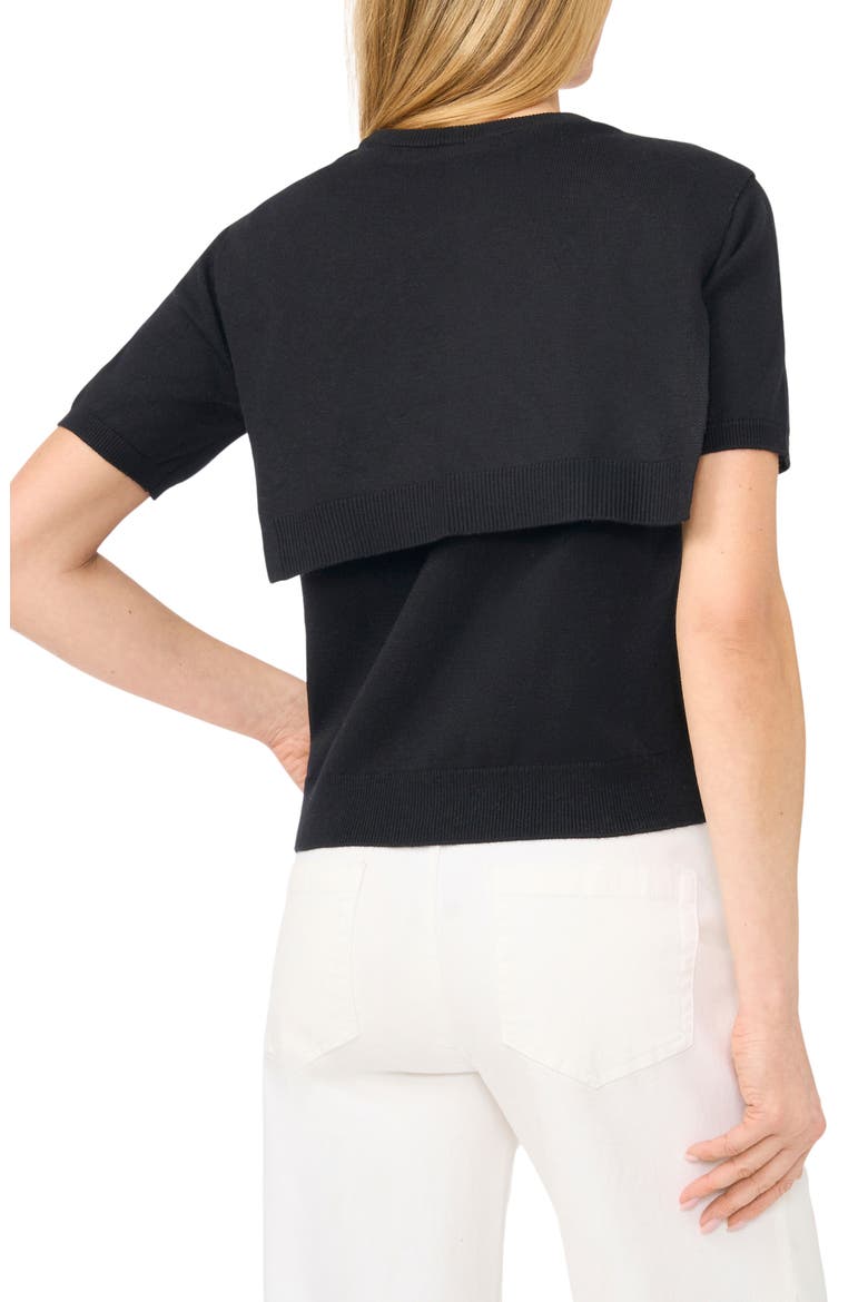 Shoulder Wrap Short Sleeve Sweater, Alternate, color, RICH BLACK