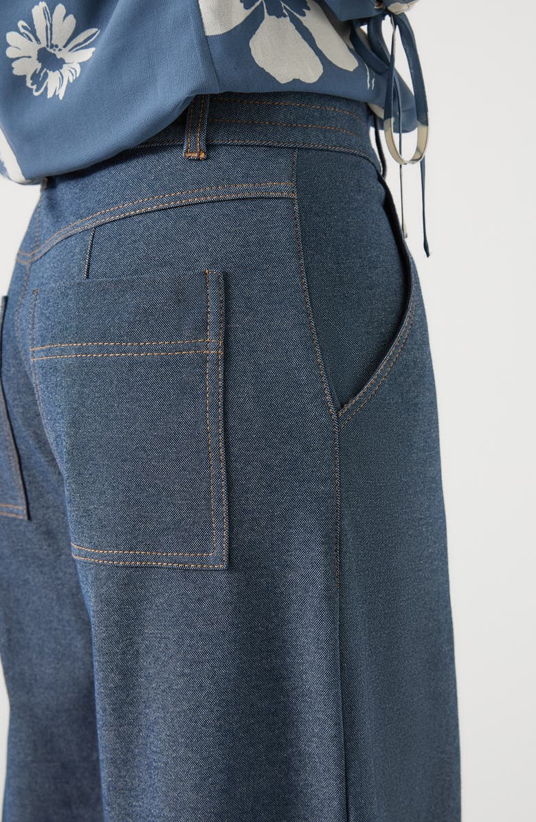 LK Bennett Freya Wide Leg Trouser Jeans, Alternate, color, Indigo