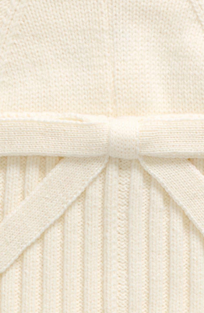 Kate Spade New York bow accent beanie, Alternate, color, Cream