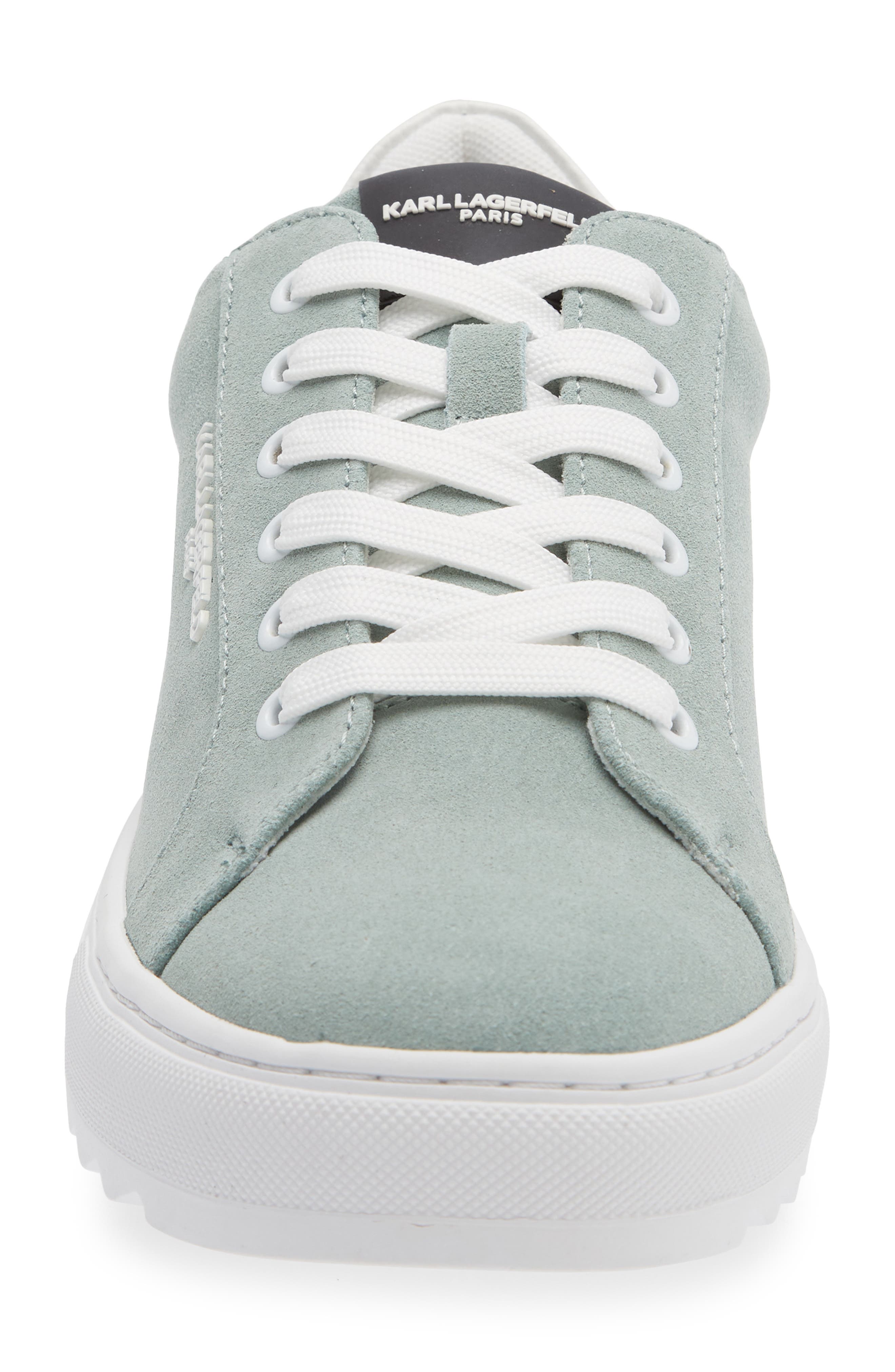 KARL LAGERFELD PARIS Suede Low Top Sneaker, Alternate, color, 
