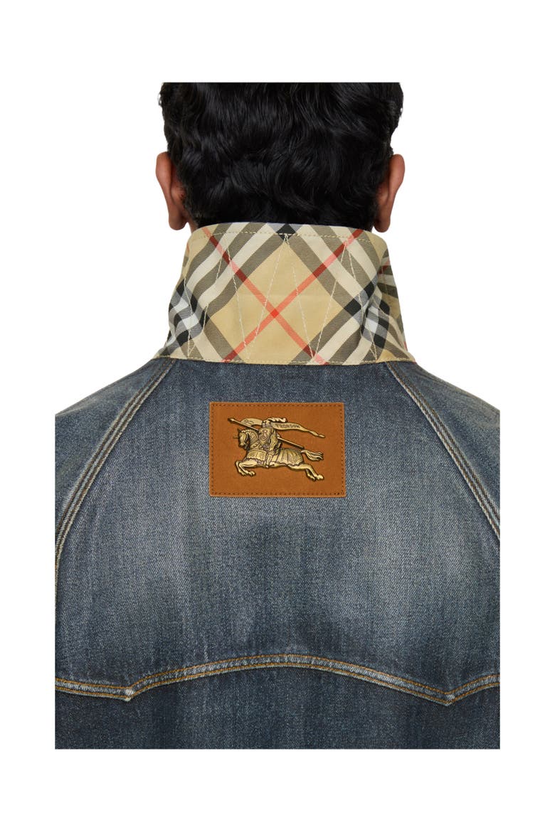 Coated Denim Jacket, Alternate, color, Mid blue