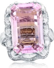 SOUZANA by Suzy Levian 18K Gold Kunzite & Diamond Ring