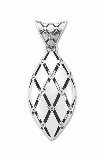 White Topaz Marquis Pendant
