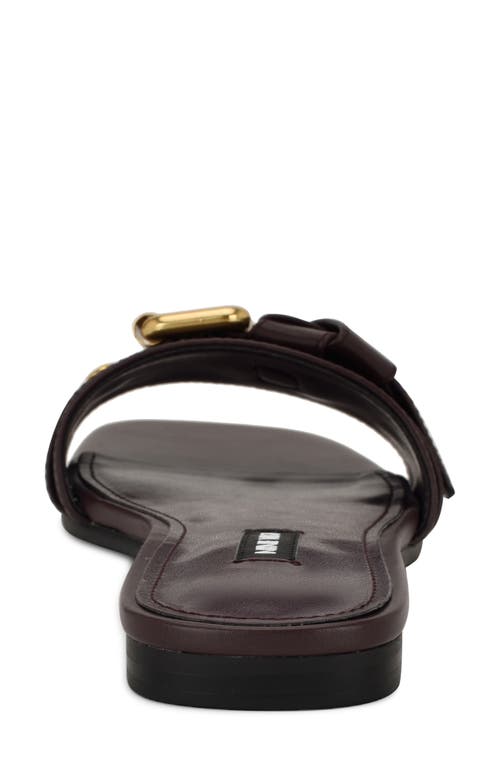 Nine West Missj Slide Sandal In Brown