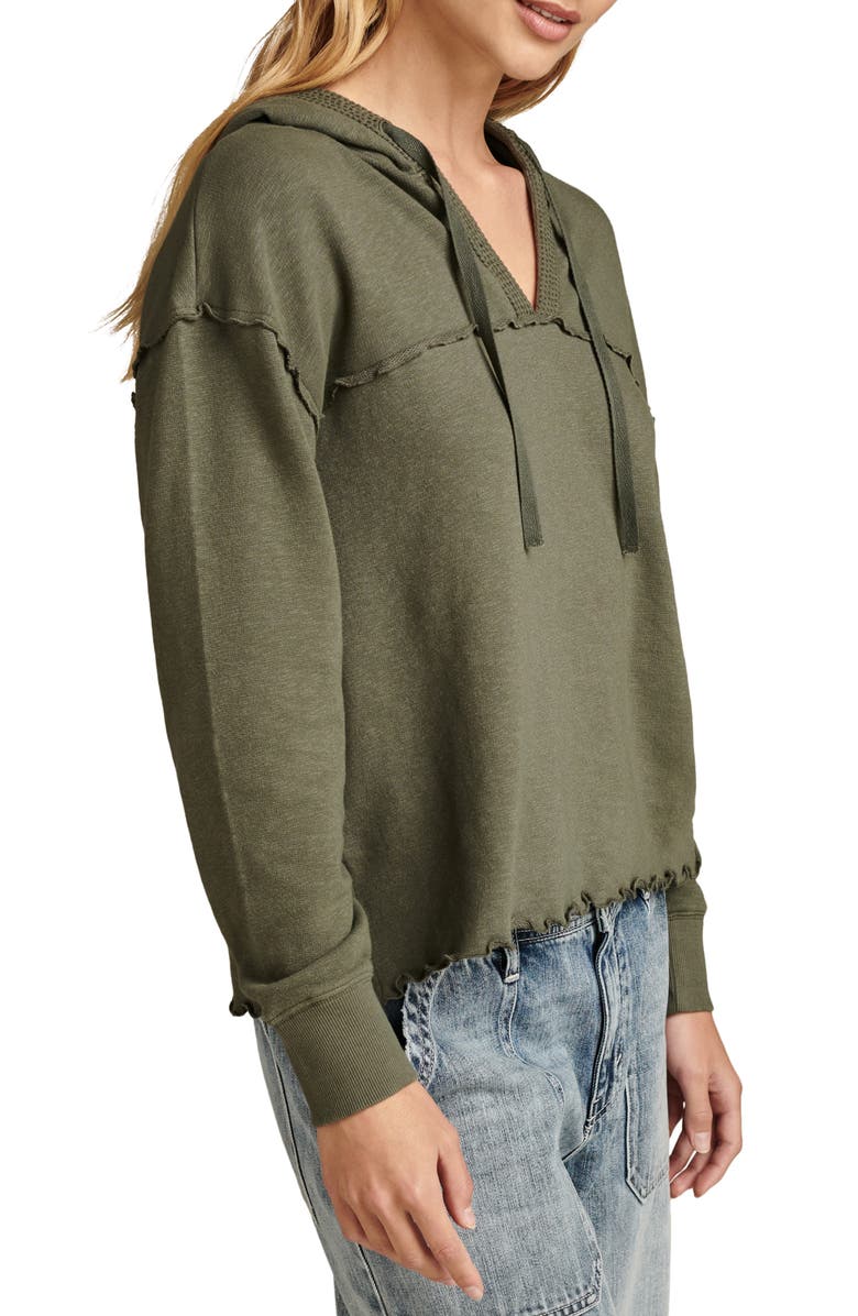 Lucky Brand Lettuce Edge Hoodie, Alternate, color, 