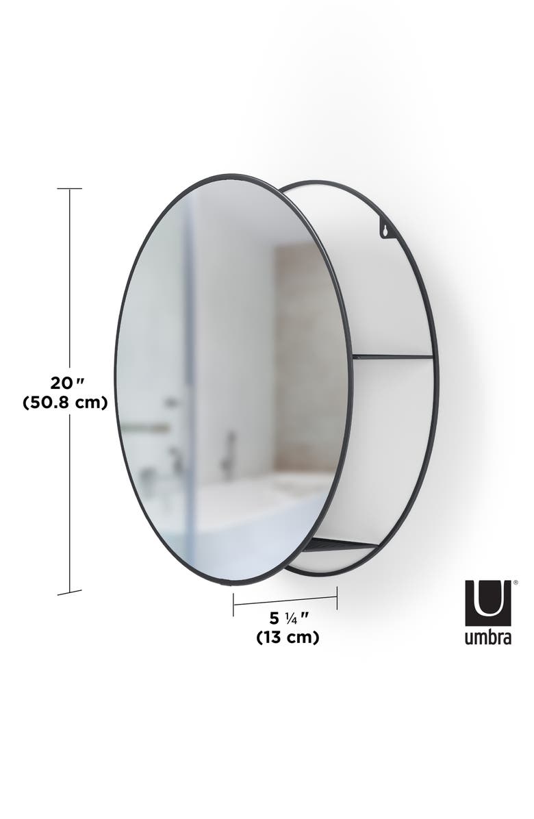 Umbra Cirko Round Mirror & Shelf, Alternate, color, 