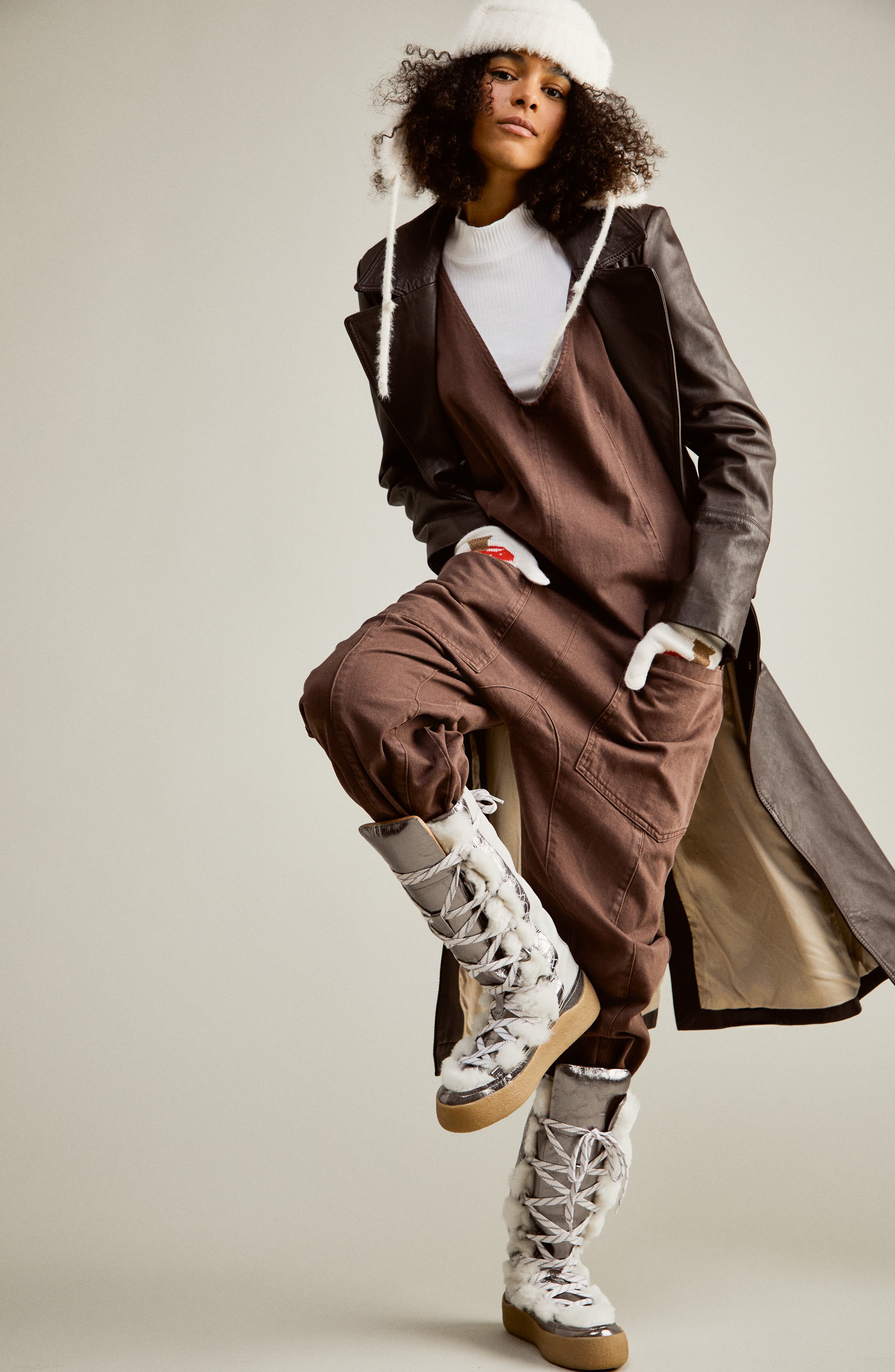 Free People Wilder Genuine Shearling Boot, Alternate, color, 